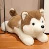 Stuffed Animal Husky Plush Toy Lying Brown Stuffed Puppy Dog Dog Plush Doll  Xmas Gift