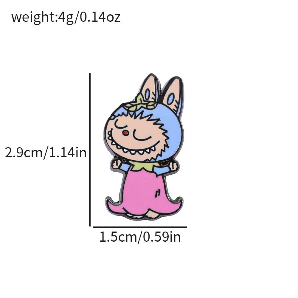 Labubu metal badge labubu enamel enamel brooch high-end commemorative badge bag