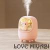 LOVE MIYABI Rechargeable USB Powerful Animal Spaceship Mini USB C Humidifier with Night Cute Animal Rocket Portable Humidity Small Perfect for and