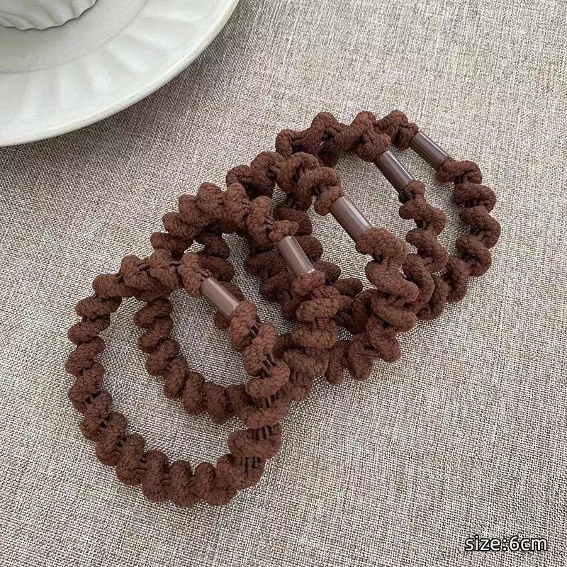 Elastico per Capelli a Scrunchie in Lussuosa Pelle Nera - Elastico Durevole per Capelli da Donna