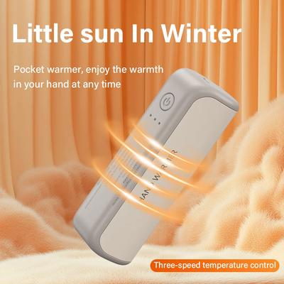 Portable Hand Warmer - 3 Heat Settings Modes 3000mAh Rechargeable Battery Compact Pocket Design for Outdoor & Everyday Warmth