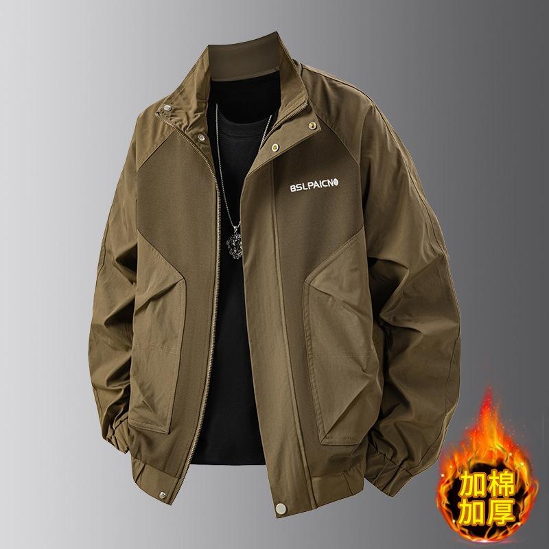 25 Autumn and Winter New Small Suits Trendy Fashion High Quality Stand-up Collar Jacket Large Size Fleece Thermal Jacket