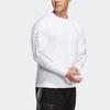 adidas Simple Logo Print Casual Pullover Sweatshirt Men Tops White HM2695