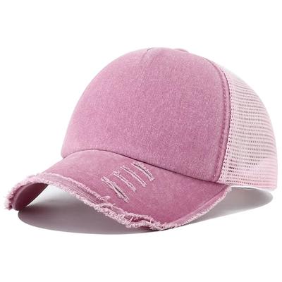 New Summer Women's Black White Pink 5 Panel Baseball Cap with Breathable Mesh Trucker Snapback Hats for Men Women Gorros