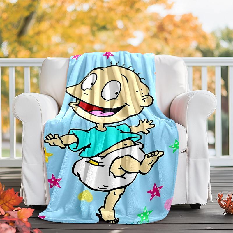 Rugrats Theme Printed Blanket - Perfect for Couch, Bed, Travel & Outdoor Use | Machine Washable, Cozy & Durable.