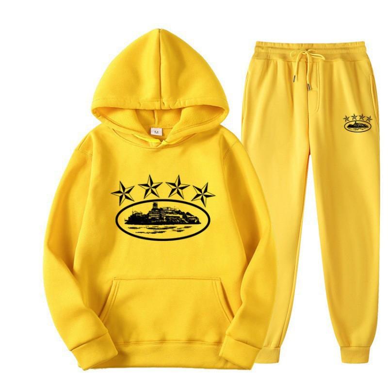 Tuta Sportiva con Cappuccio Oversize Foderata in Pile Misto Cotone per Uomo Donna Streetwear Outfit Invernale Casual Hip Hop