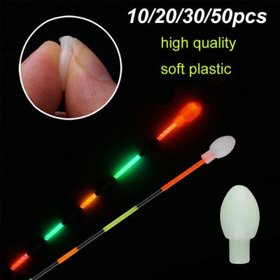 Material Beans Bottom Luminous Rubber Bean Night Fishing Glowing Beans Fishing Float Accessories