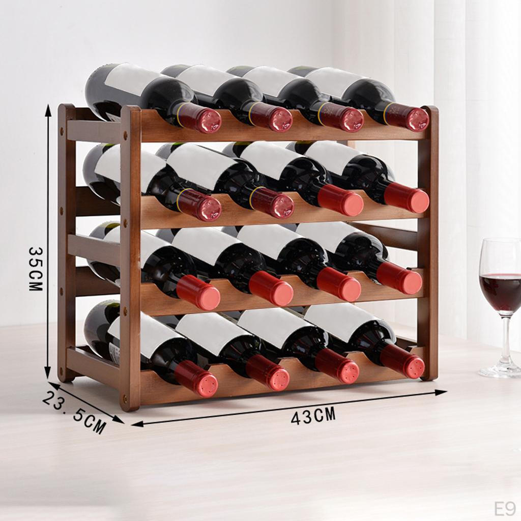 RACK Holder Wood Stand Bottle Storage Shelf
