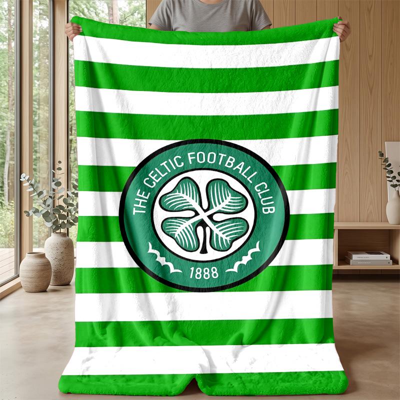Koc z motywem Celtic FC Miękki koc z polaru flanelowego Ciepły lekki koc narzutowy do domu sofy łóżka