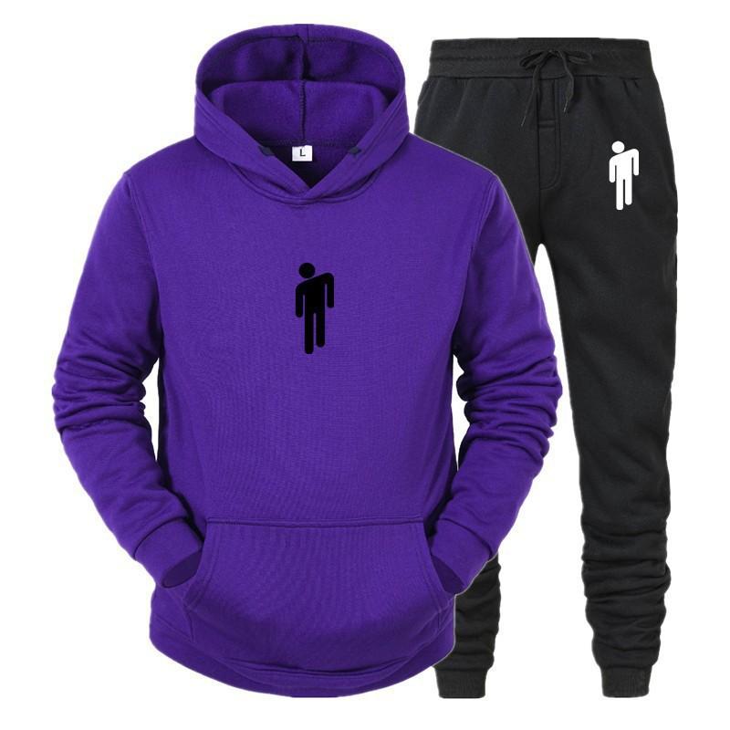 Hot Search Men's Women's Loose Hoodie Set Printed Couple Fashion