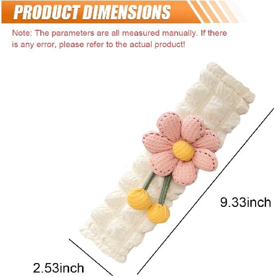 2PCS Cute Flower Car Seat Belt Cover Pads, Soft Safety Belt Shoulder Pad, Floral Auto Seat Strap Pad Neck Cushion Protector, Universal Car