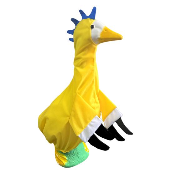 Porch Goose Costume Dinosaur Lawn Goose Outfit Dinosaur Design Clothes for Plastic Cement Goose Statue Lawn Art Garden Decoration