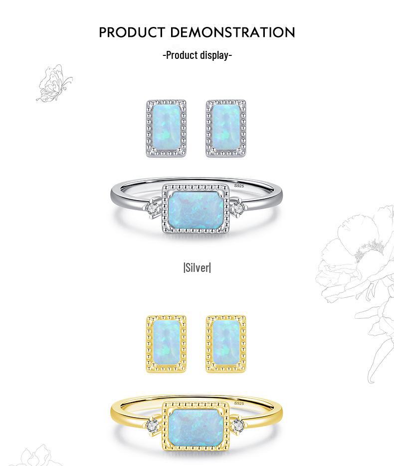 Modian S925 Sterlingsilber-Opalohrringe – einzigartiger Schmuck im Nischendesign und coolem Stil für Damen.