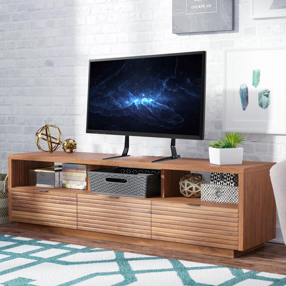 UNHO Table Top Universal TV Legs Fits 17" to 55" Flat Screens TV Table Stand Pedestal TV Riser Max VESA 600x400mm
