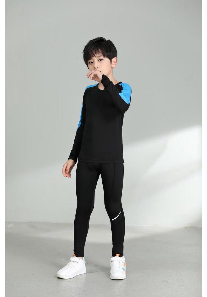 Unisex Quick-Dry Compression Sportswear Set: Long Sleeve & Elastic Pants for Fitness and Running