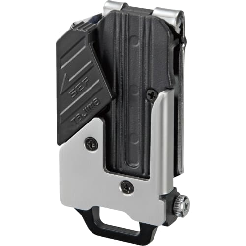 Tajima Safe System Safety Holder for Waist Belts, Metal, Left-Handed (SF-MLHLD) - Over 3x Stronger than Resin (In-House Testing) - Space-Saving Design