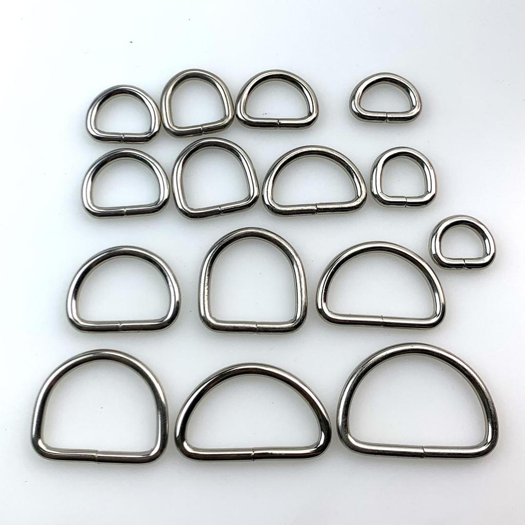 3.8mm Thick D-Ring Buckle Hardware for Bag Straps and Side Hooks