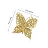 6Pcs 15Cm Red Christmas Butterfly Decorations Festive Sparkling Ornaments for Tree Wreath Wedding Party Home Garden Floral