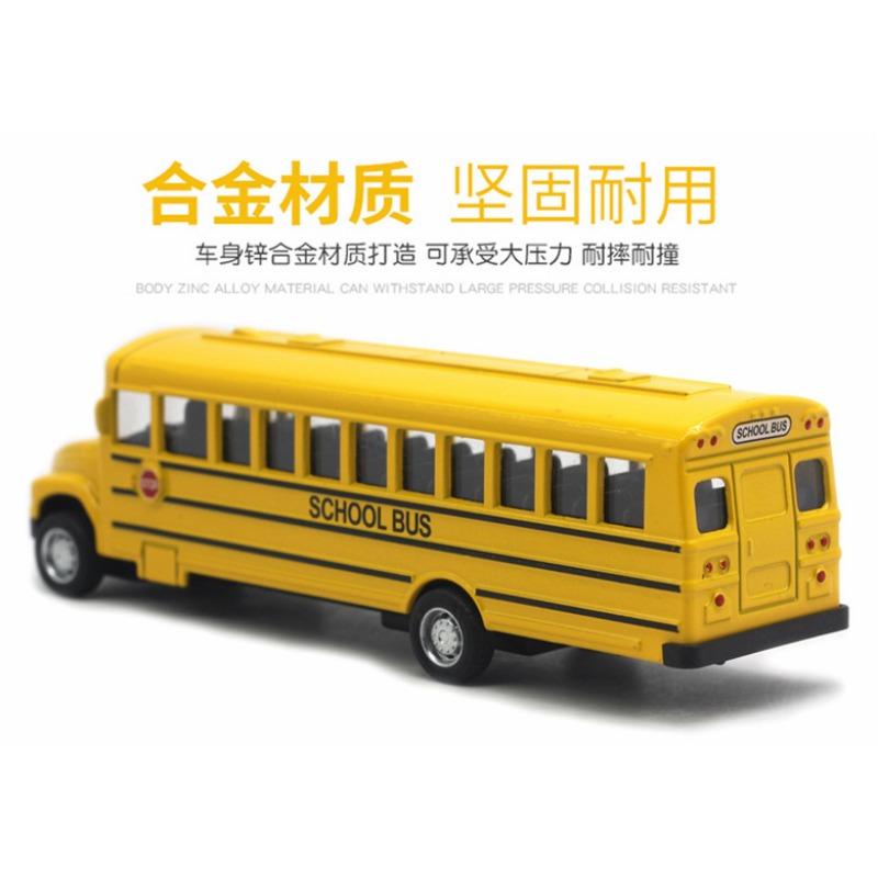 Alloy Pull-back School Bus Model 14CM American School Bus Toy Bus Model