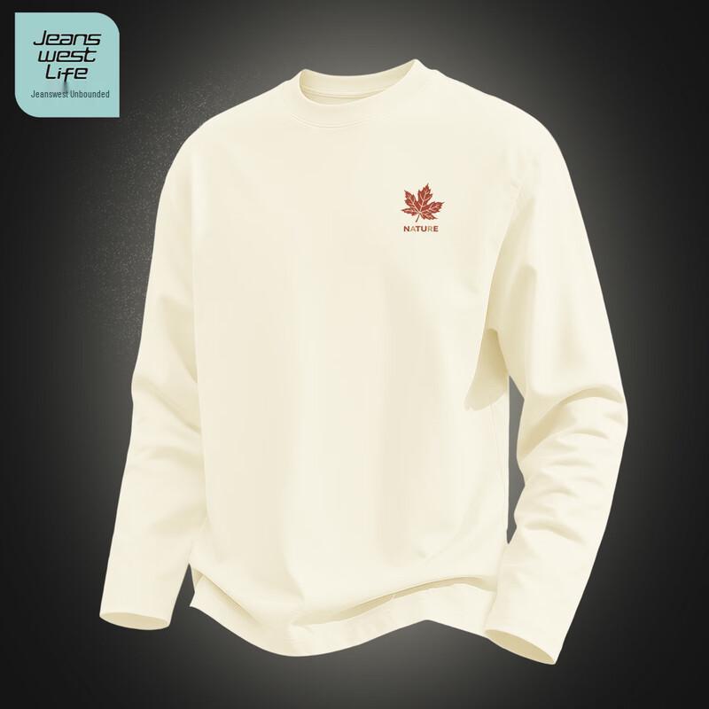 JEANSWEST LIFE Men's Pure Cotton Long Sleeve T-Shirt