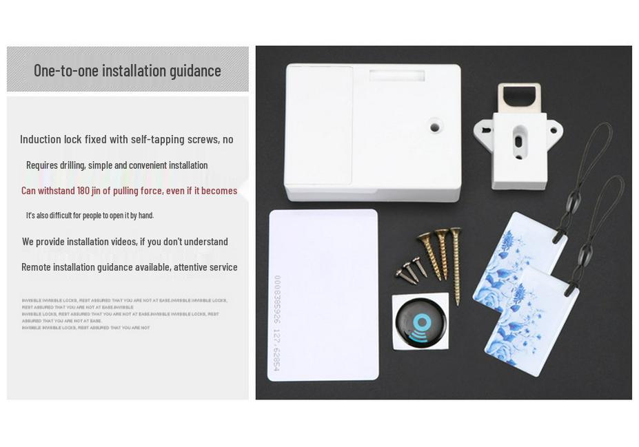 Electronic Smart Induction Invisible Lock for Cabinets and Wardrobes