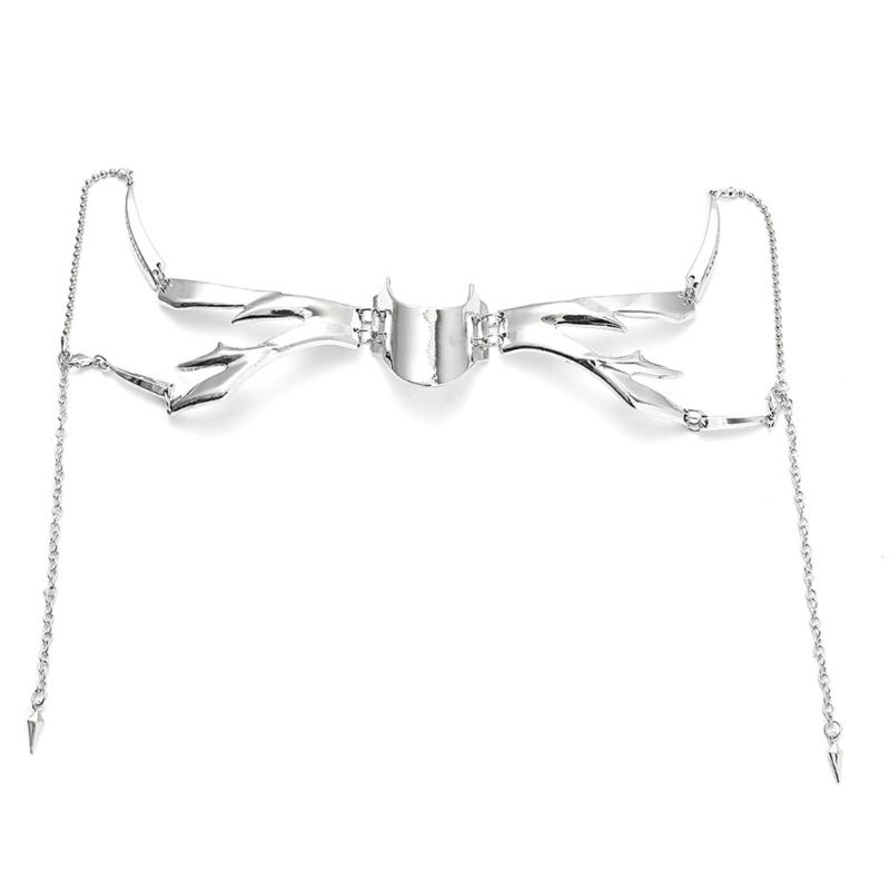 Luxuriöse Punk-Maske, flüssig, unregelmäßig, silberfarben, hohle Legierung, Gesichtskette, Accessoires für Damen und Herren, Partyschmuck