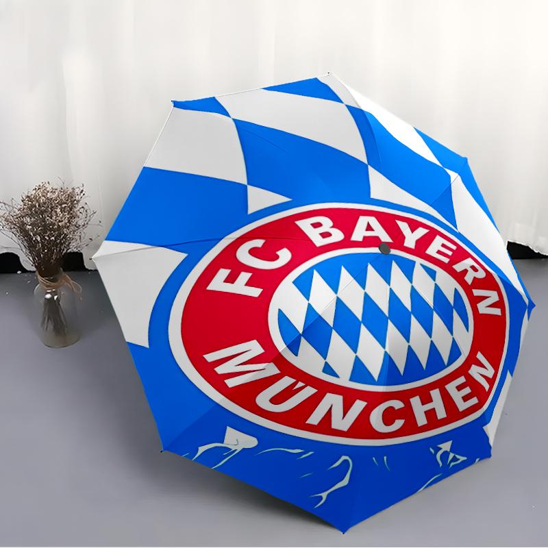 Printed FC Bayern München Logo Printed Folding Umbrella,Outdoor,Leisure,And Travel Umbrella,Durable Umbrella Fabric,Birthday And Holiday Gift