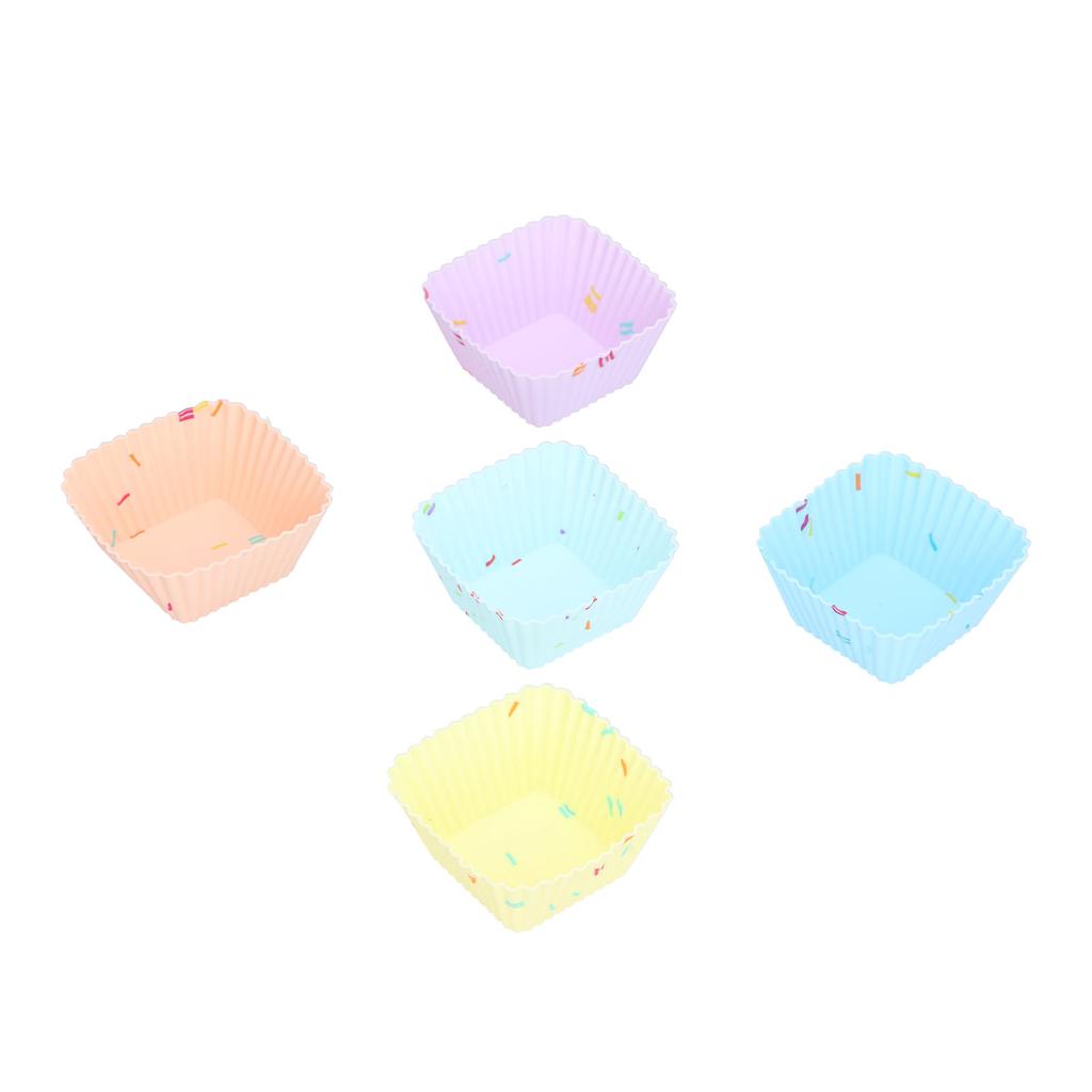 20Pcs Silicone Cupcake Mold Non Stick Reusable Baking Molds for Muffin Biscuits Cheese Cake Pastries