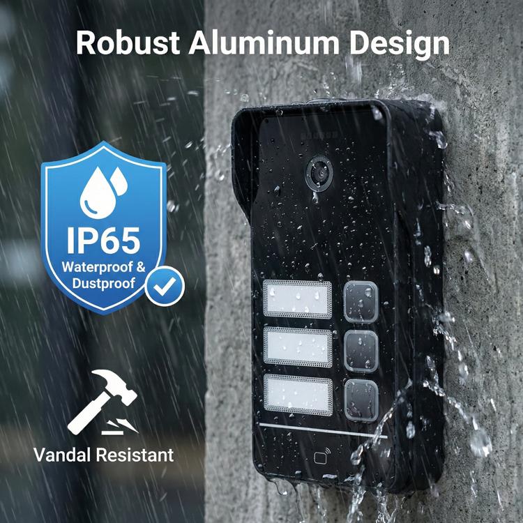 Hiwink HW-FV5206 2K IP Video Door Phone with Face Palm Recognition IC NFC Access Control IR Night Vision Doorbell