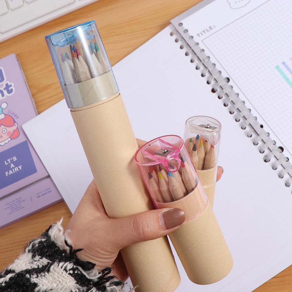 Kawaii Drawing Art Barreled Painting Student Pencil Pencil Crayon Colored Pencil 12 Color Pencil