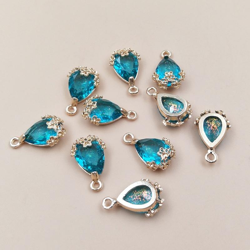 10PCS DIY Necklace Bracelet Earrings Alloy Jewelry Accessories Baroque Crystal Pendant Accessories Charm for DIY Jewelry Making