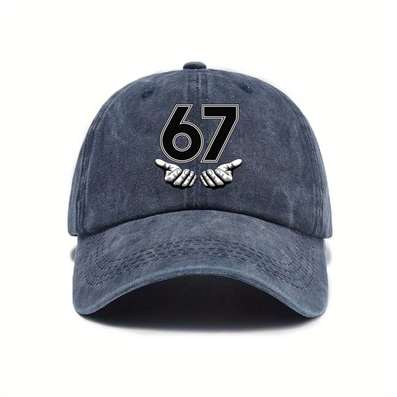 Vintage Six Seven 6 7 Meme Funny Hands Baseball Caps Unisex Distressed Denim Snapback Cap Gen-Alpha Slang Outdoor Gift Caps Hat