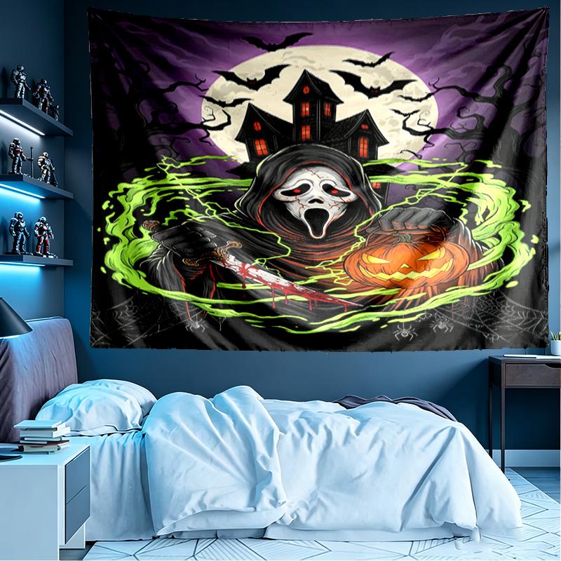 Ghostface Print Tapestry, Lightweight Wall Hanging, for Bedroom, Dorm, Living Room, Home Art Decor, Birthday Christmas Gift for Friends