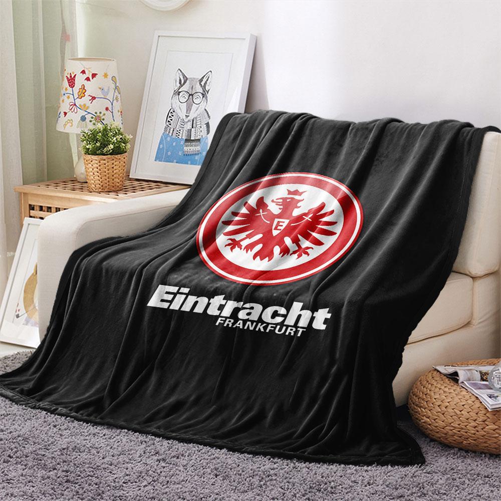 1PC Eintracht Frankfurt Patterned Flannel Blanket Suitable For All Seasons for Home Decor Warmth and Comfort Gifts Holiday Present