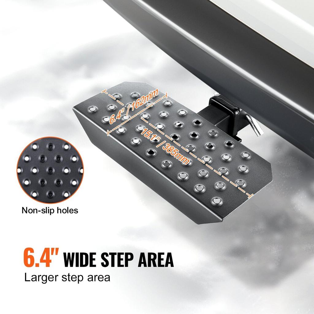 Hitch Step for 2" Receiver Universal Trailer Tow Rear Bumper Guard Steel