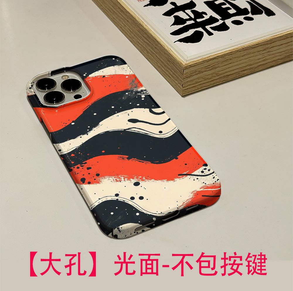 Color oil painting wavy iphone12 matte film mobile phone case apple 17promax anti-drop mobile phone case