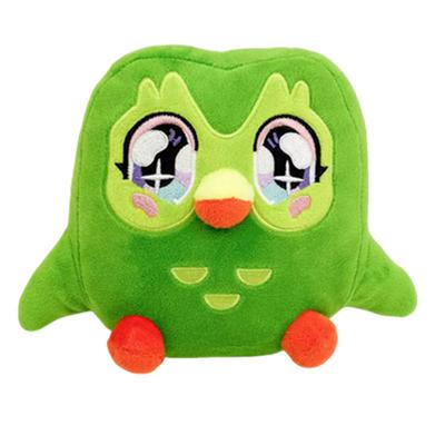 Cartoon Duolingo Green Owl Plush Toy Plushie of Duo The Owl Cartoon Anime Owl Doll Soft Stuffed Kids Fans Lovers Birthday  Gifts