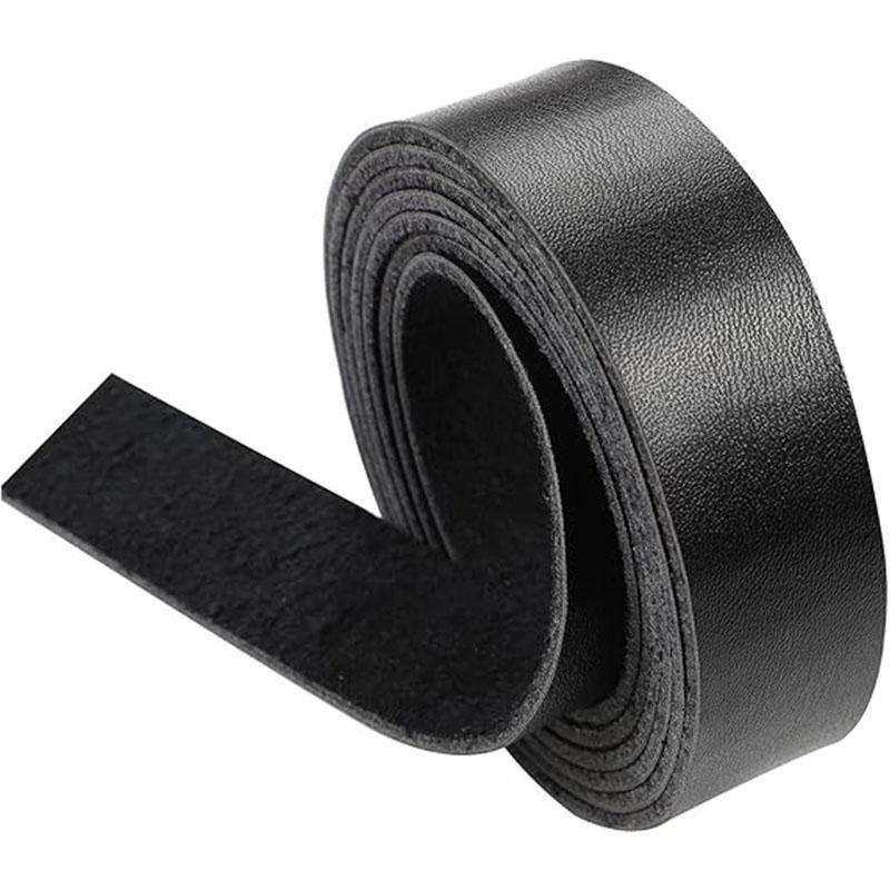 

2mm Black Glossy Oak-Vegetable Tanned Full-Grain Cowhide Leather Material, Handmade DIY Keychain, Belt, Waistband, Leash, Leathe 2x80cm чёрный