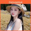 French Vintage Flat Top Sun Hat With Breathable Polyester For Beach Outings