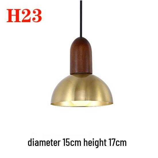 Nordic Gold Single Pendant Light for Bedroom, Bar, Café, or Shop