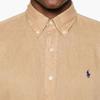 Polo Ralph Lauren SS24 Pony Embroidered Single-Breasted Loose Short Sleeve Shirt Men shirts Light-Brown 710795452-011