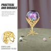 Hollow Crystal Ball Stand Alloy Metal Desktop Display Base for Sphere Decorative Centerpiece Home Office Living Room Bedroom