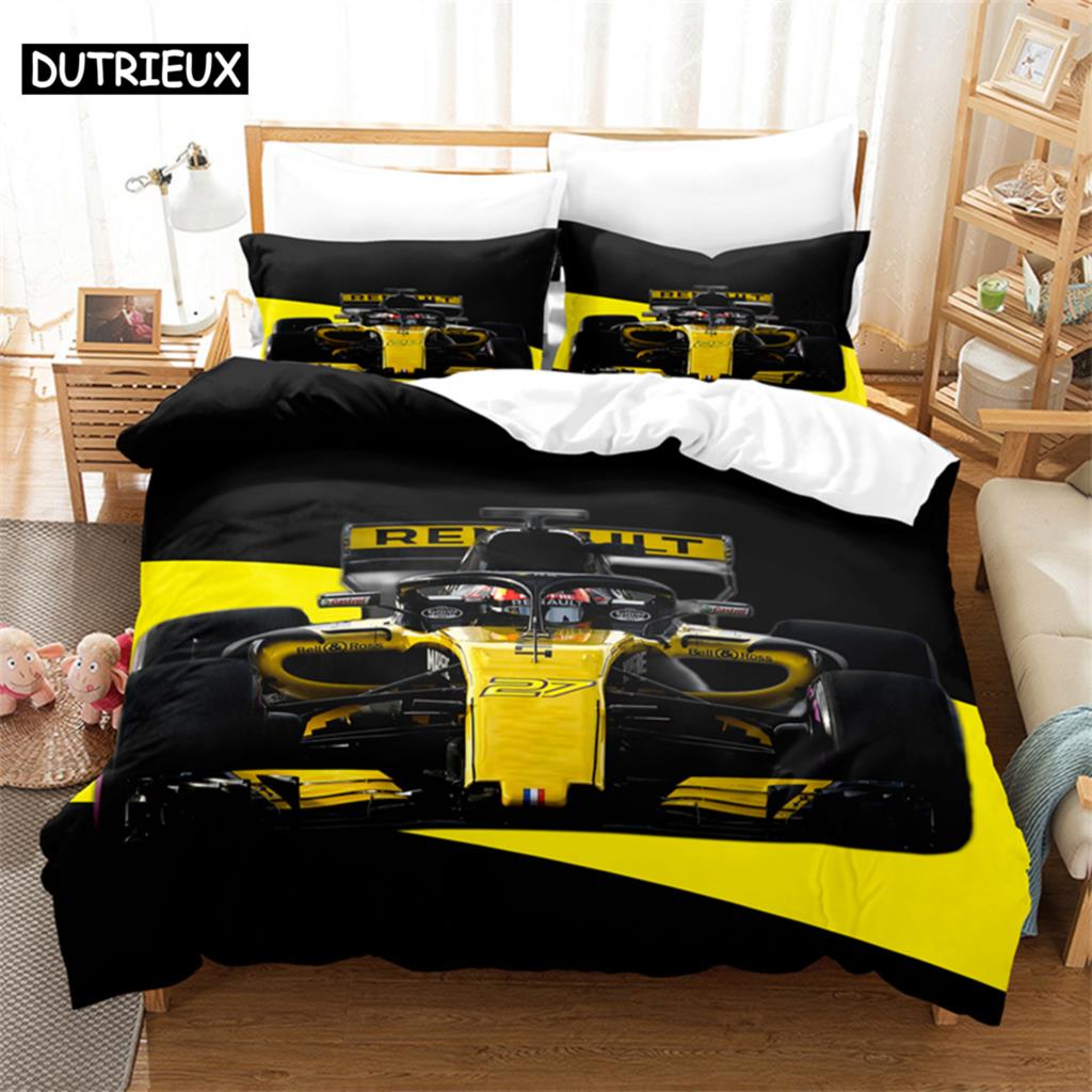 Comforter 3D Digital Printing Fashion Design Car & Racing Car Bedding Set Queen Size