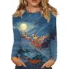 Long Sleeve Shirts For Women Cute Print Graphic Tees Blouses Casual Plus Size Basic Tops Pullover