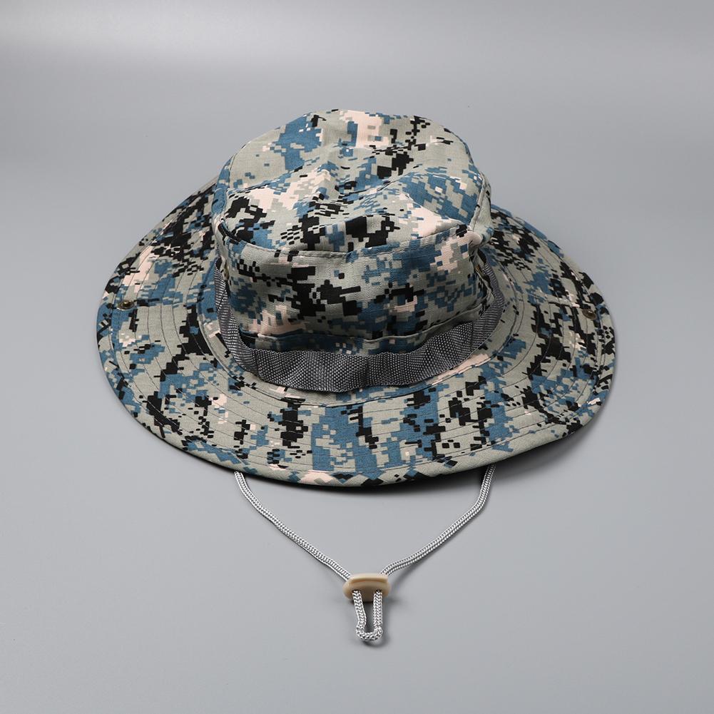 Men Camouflage Hat Tactical US Bucket Hats Panama Summer Cap Hunting Hiking Outdoor Camo Sun Caps