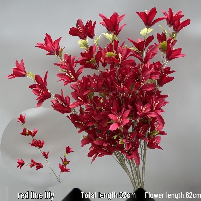 Shunran Dark Red Wine Artificial Wedding Flowers for Chinese Engagement Décor & Aisle Hanging Displays