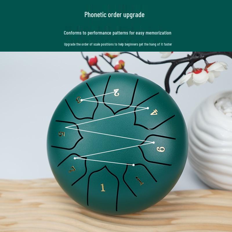 6-Inch 8-Note Steel Tongue Drum - Hand-Played Colorful Instrument for Adults & Children