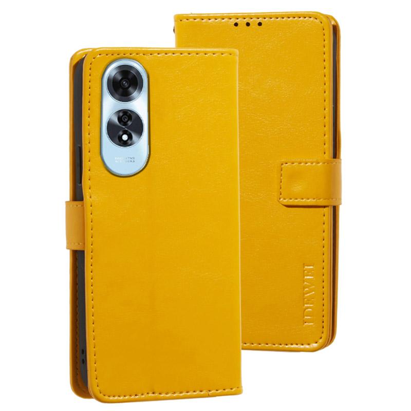 IDEWEI For Oppo A60 4G Case Wallet Leather Crazy Horse Texture Phone Cover