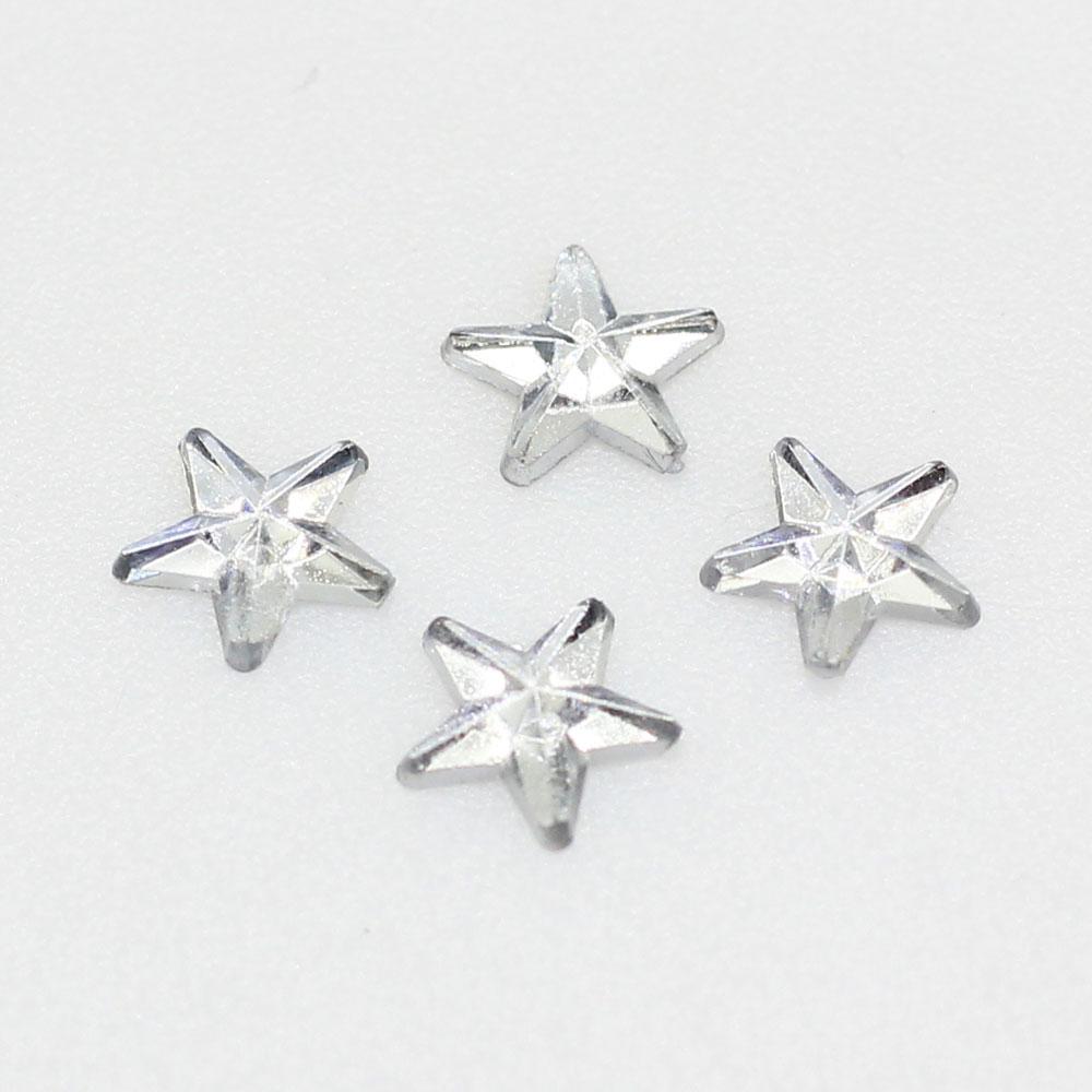 5mm Acrylic Stars Rhinestones Decoration Crafts Cabochon Scrapbooking Embellishments Flatback Nail Art Garment Beads DIY