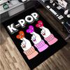 1Pc K Pop Print Rug - Home Decoration Carpet For Living Room Bedroom Flooring Computer Chair Area Rug